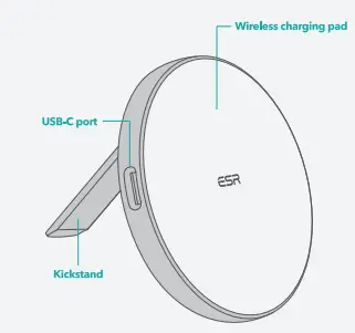 ESR 2C515 HaloLock Kickstand Wireless Charger 1