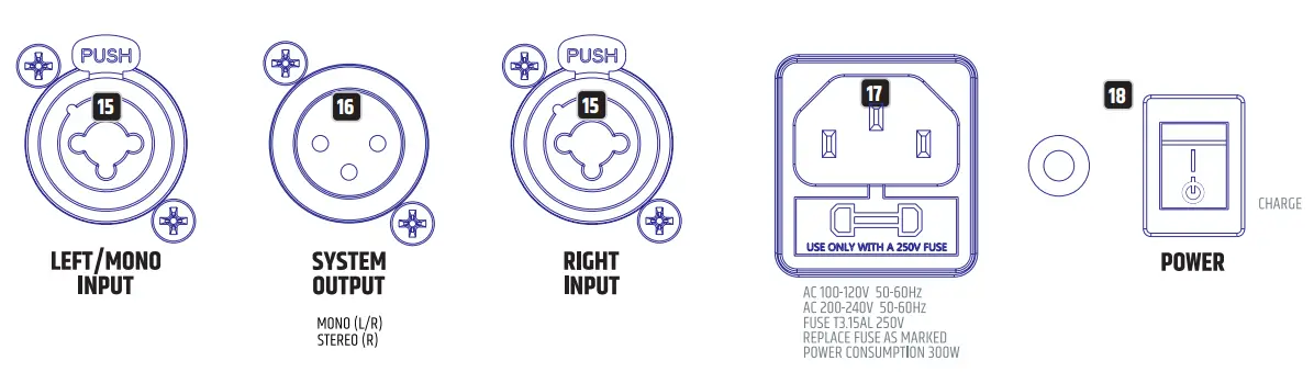 LD Systems LDMAUI5GO MAUI 5 G0 Ultra Portable Battery Powered Column PA System User Manual - SYSTEM MONO STEREO