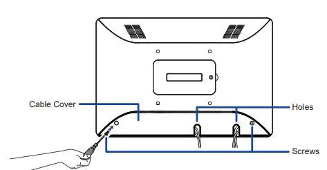 iiyama Touch Panel PC - Fitting and removal of cable cover