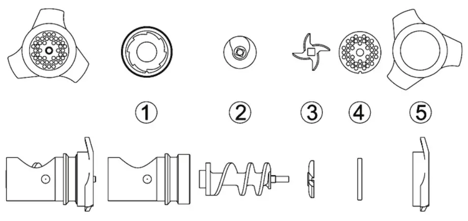 OMCAN MG CN 0032 M Meat Grinders - DISASSEMBLY