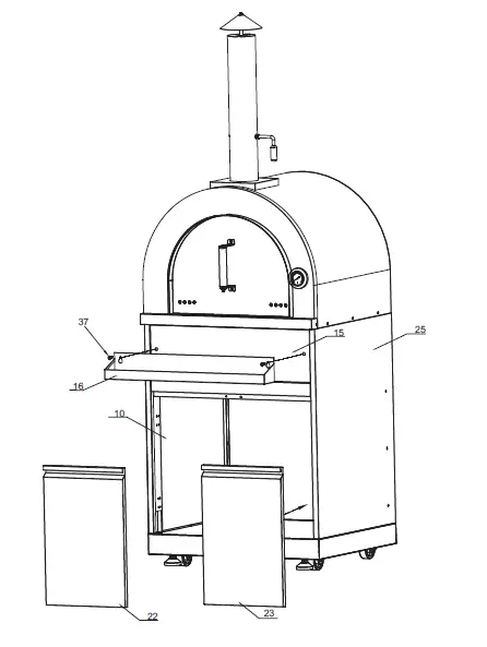 Empara- EMPV-PG02- Outdoor -Pizza- Oven- Cabinet -12