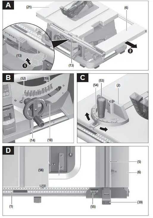 BOSCH GTS 635-216 Professional Heavy Duty Electric Table Saw-8