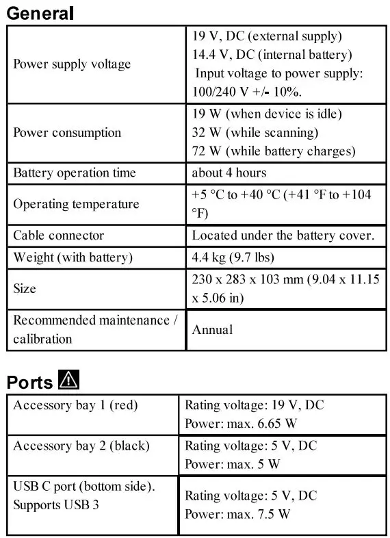 FARO LLS090 Focus Premium Laser Scanner User Manual - Technical Data
