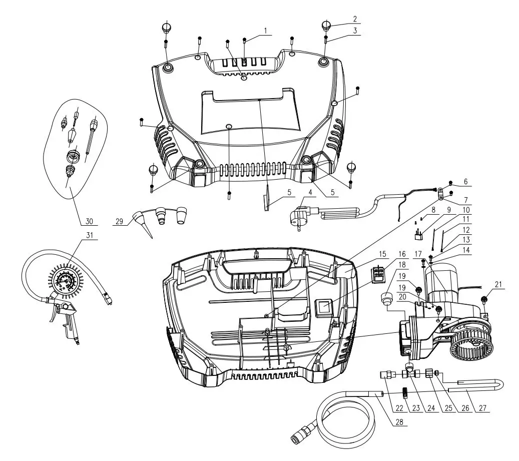 scheppach Air Force 3 Portable Compressor Instruction Manual - Product Overview