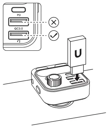 JOYROOM JR CL17 48W Car Wireless FM Transmitter - USB flash drive connection 2
