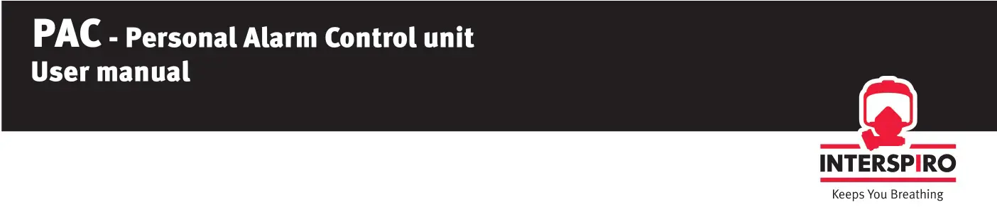 interspiro PAC Personal Alarm Control unit User Manual