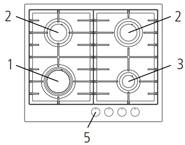 caple Low Profile Gas Hob - PRODUCT DESCRIPTION