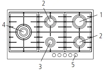 caple Low Profile Gas Hob - PRODUCT DESCRIPTION3