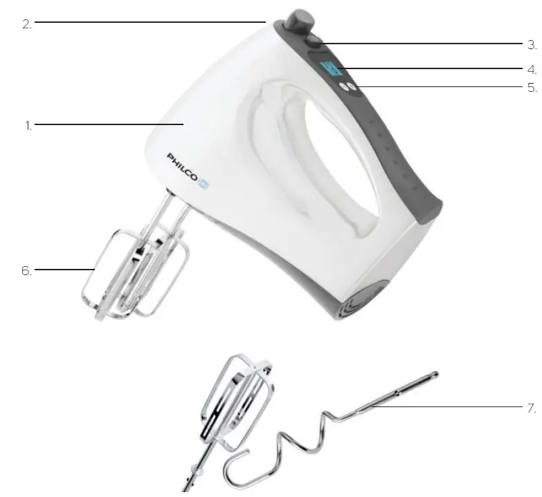 PHILCO PHHM 6300 Hand Mixer fig 1