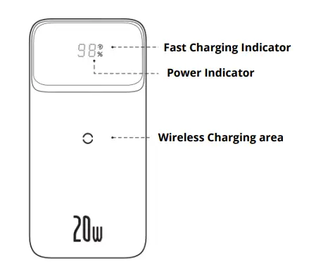 Baseus PPCX010005 20WE Magnetic Wireless Power Bank with Battery 10000mAh-2