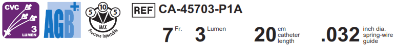CA-42703-P1A Pressure Injectable Arrowg Lumen CVC - icon8