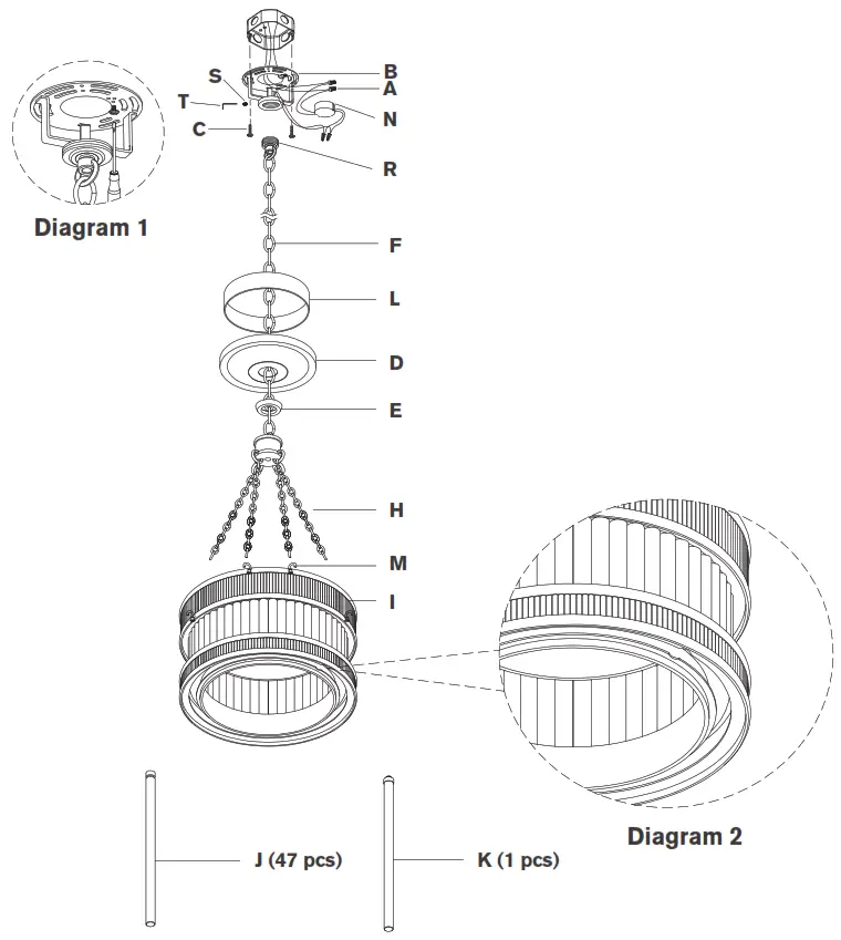 VISUAL COMFORT S5170 Menil Tall Chandelier