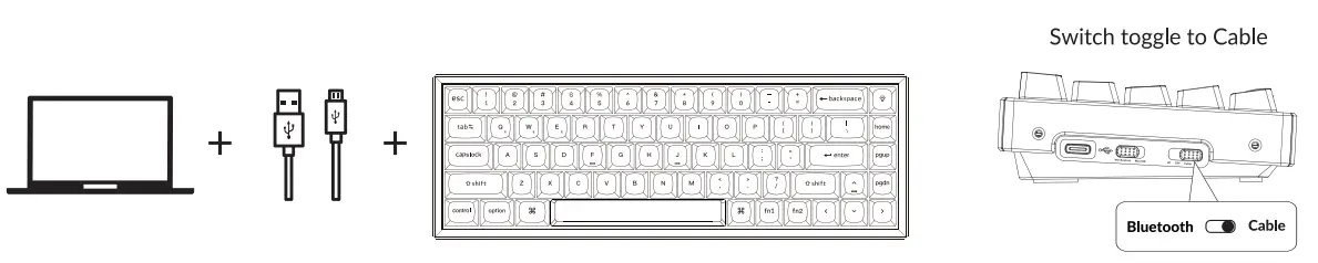 Keychron K6 Pro Bluetooth Mechanical Keyboard - Cable
