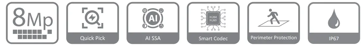 dahua DH IPC HFW3866EP AS AUS 8 MP IR Fixed Focal Bullet WizSense Network Camera - icon