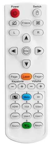 Optoma ZX300 Compact High Brightness Laser Projector - Remote