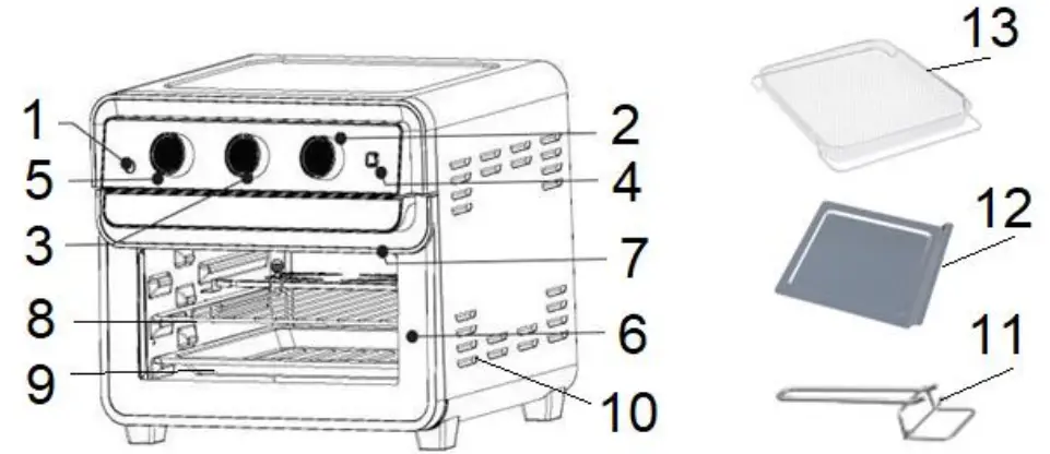 G3FERRARi TY A220CLG Friggisano 22L Air Fryer Oven-fig1