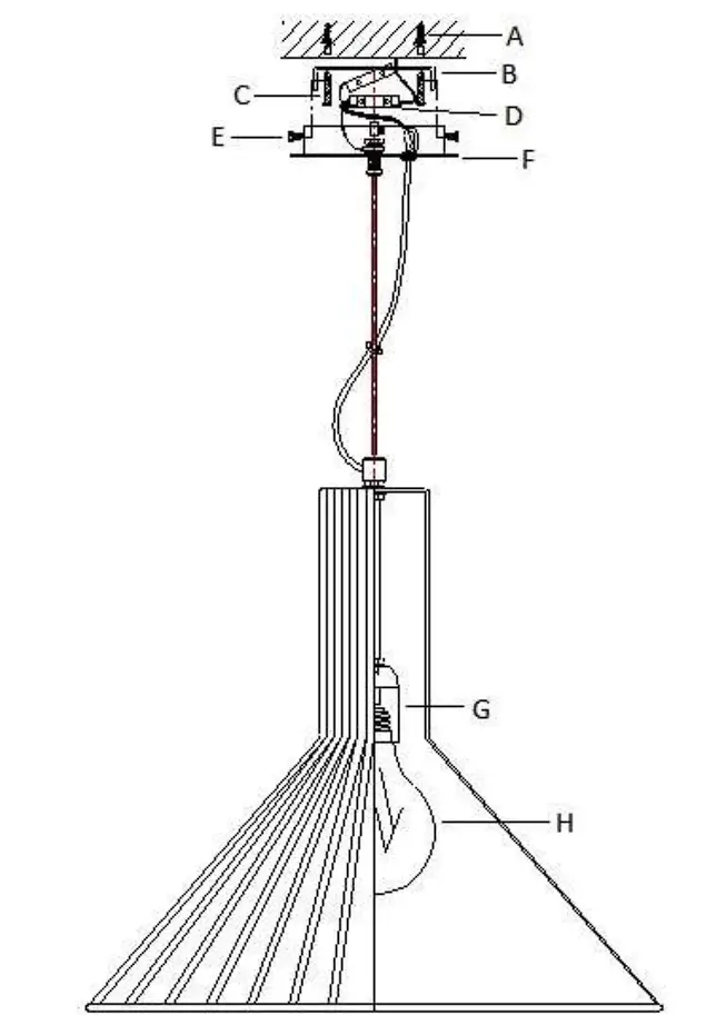 Lucci decor 010884 Lumina 1 Light Large Bell Pendant Overview