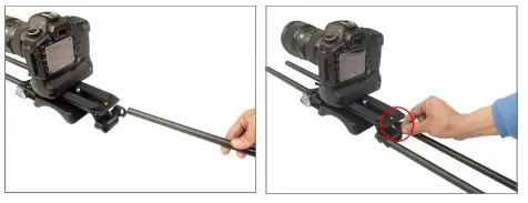 PROAIM P-SBP-01 VCT Universal Shoulder Base Plate - Insert the 300mm long rods