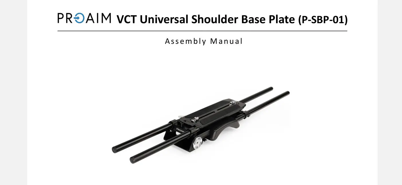 PROAIM P-SBP-01 VCT Universal Shoulder Base Plate User Guide