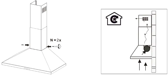 FORNO FRHWM5002-30 30 Inch Pyramid Range Hood - 17
