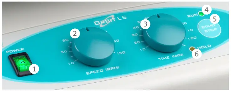 Labnet S2030-LS-B Orbit LS Low Speed Orbital Shaker - Control Panel