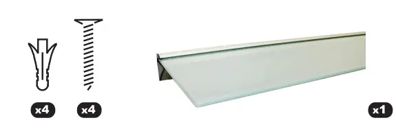 Vincenza 33744 Aluminum Glass Shelf Kit Instruction Manual 1