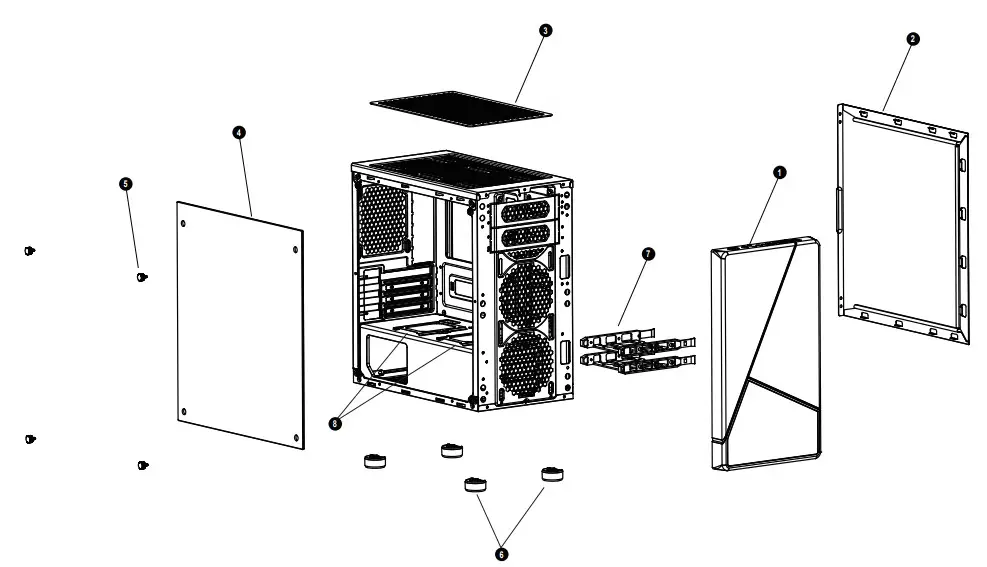 AZZA CSAZ-130 NOIR Micro-ATX Case - Figure 1