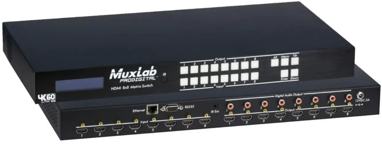 Muxlab 500443 HDMI 8x8 Matrix Switch