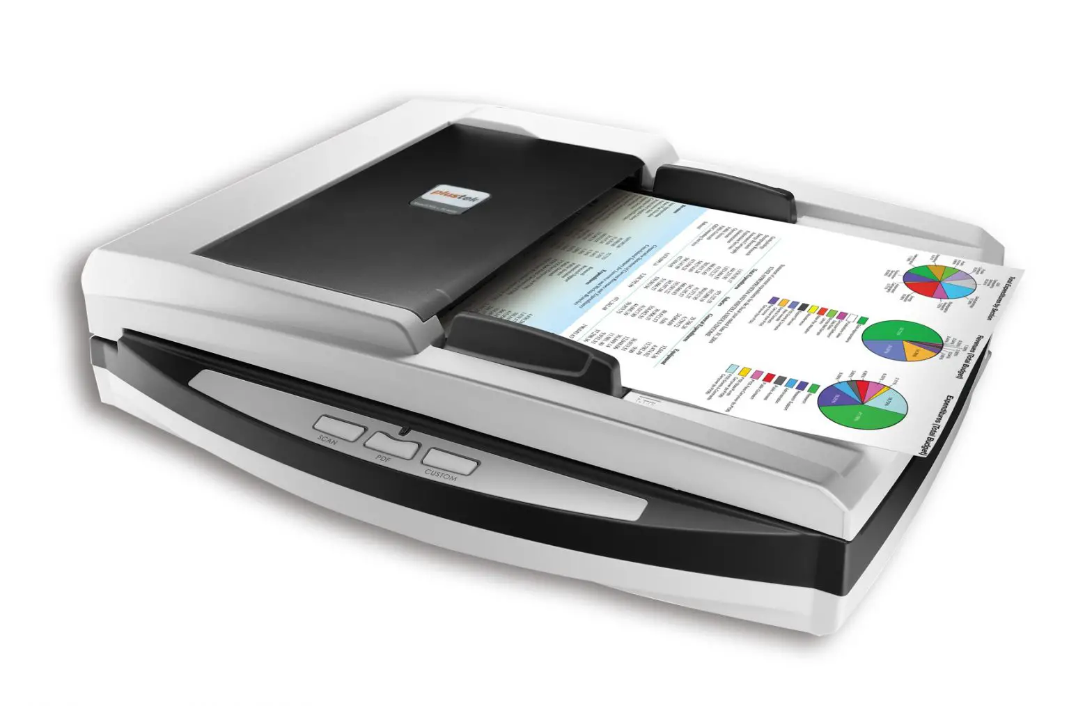 plustek PL4080 SmartOffice Document Scanner -Auto-detection for ADF and Flatbed