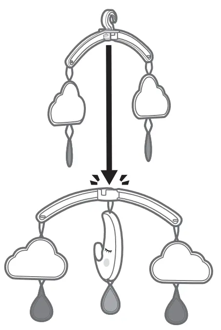 Fisher-Price GRP99 Calming Clouds Mobile Soother Crib Toy - Fig 4
