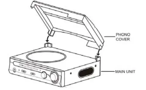 soundmaster PL186H Retro AM-FM Radio Record Player Turntable - Figure 1
