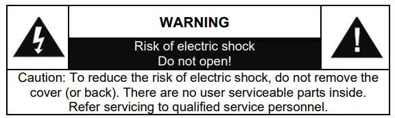 soundmaster PL186H Retro AM-FM Radio Record Player Turntable - warning