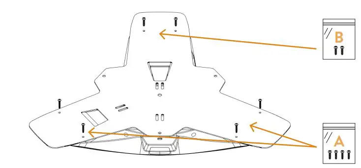 KONFTEL 800 Ceiling Mount Kit Installation Guide - Assemble the bracket with screws
