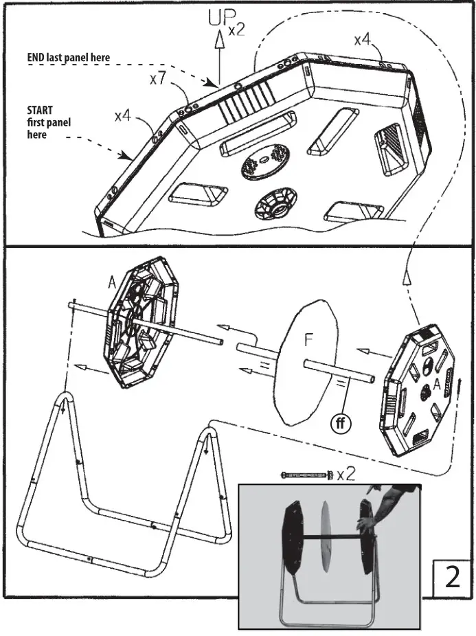 FCMP OUTDOOR IM 4000 Tumbling Composter - Assembly Instructions 2