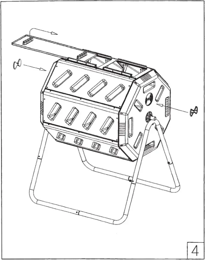FCMP OUTDOOR IM 4000 Tumbling Composter - Assembly Instructions 4