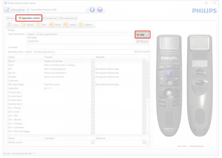 PHILIPS LFH3200, LFH3300 SpeechMike - each key5