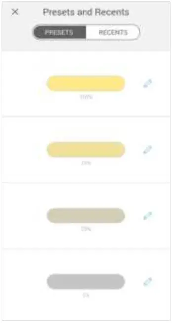 tp-link KL50 Kasa Filament Smart Bulb User Guide - Presets and Recants