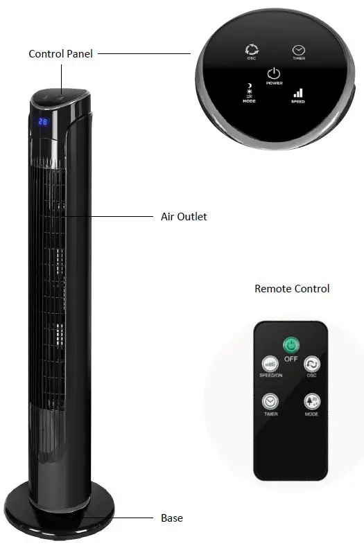 Goldair-GCTF350-81cm-Electronic-Tower-Fan-fig-3