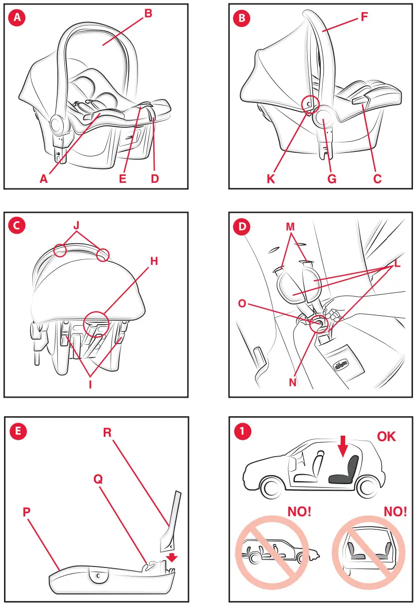 chicco Kaily Baby Car Seat - Figure 1