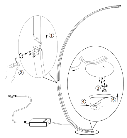 Paul Neuhaus 835775 Q VITO LED Pendant Light Smart Home - as floor lamp