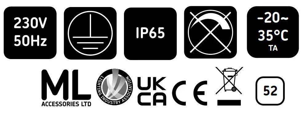Knightsbridge TRLED26EMD Indoor Lighting Non-Corrosive Fitting - Fig5