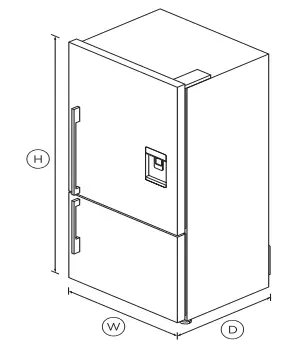 FISHER PAYKEL E522BRXFDU5 Freestanding Refrigerator Freezer-fig1