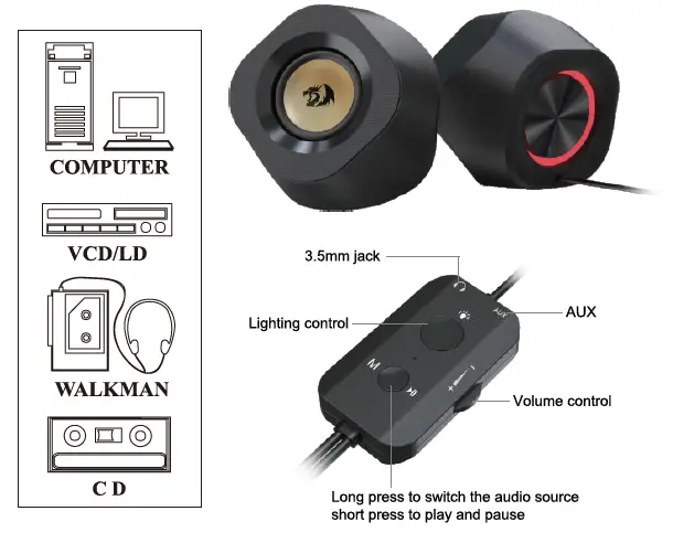 REDRAGON-Kaidas-RGB-Gaming-Speaker-for-PC-fig-1