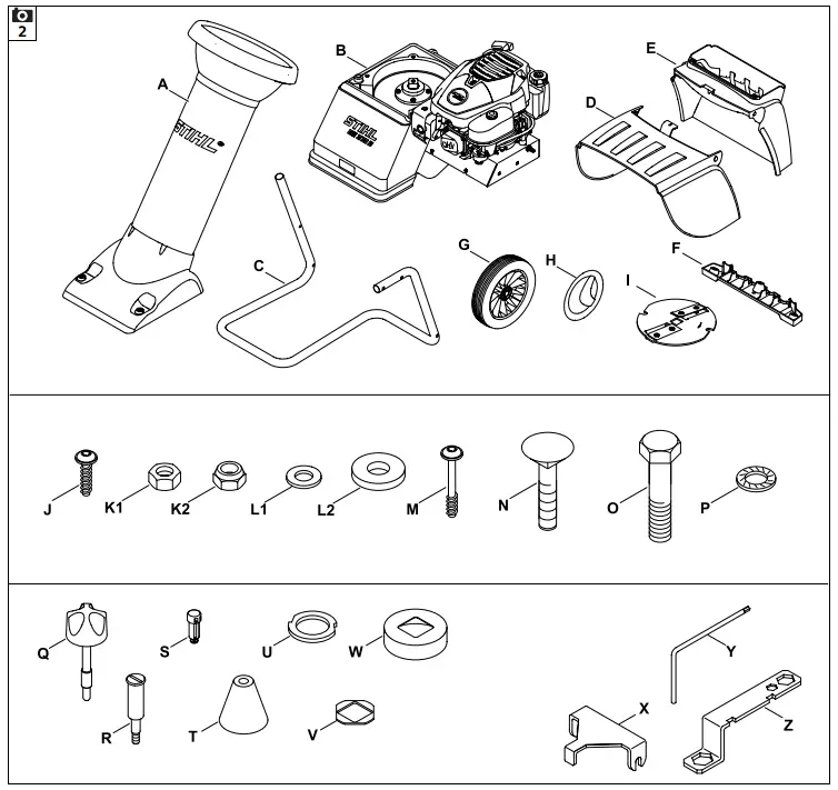 STIHL GH 370 S Powerful Petrol Shredder - Fig 1