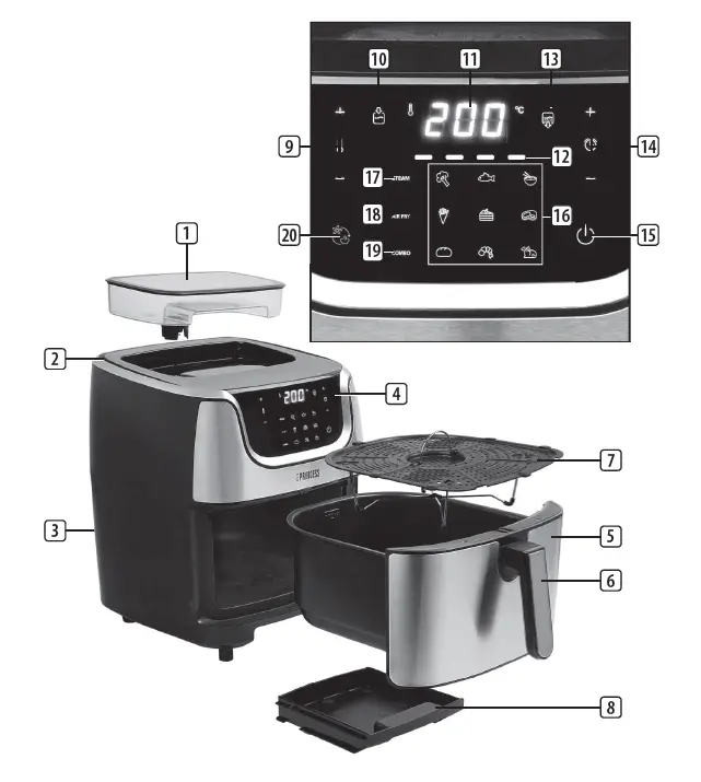 PRINCESS-01-183318.01-750-Steam-Aerofryer-FIG-1