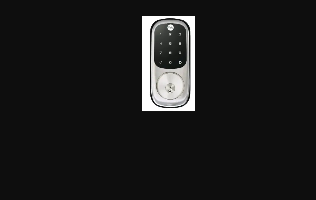 Yale Locks & Hardware Yale Assure Lock Touchscreen Deadbolt Nf-yrd622-zw2 Manual