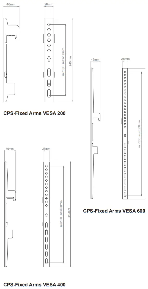 HAGOR 3236 CPS Fixed Arms VESA 200 - Figure 4