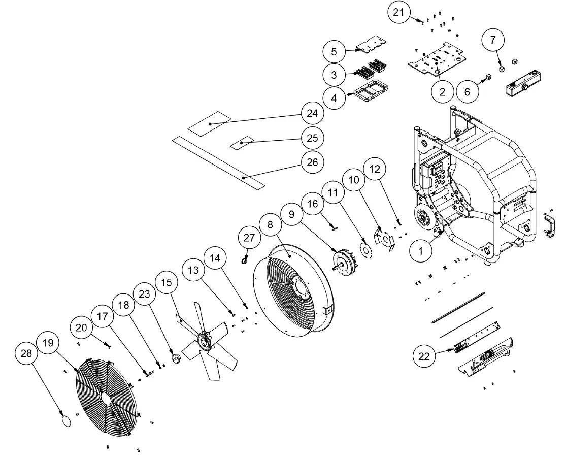 SUPER VAC V18-BW Large Battery Operated Fans 3