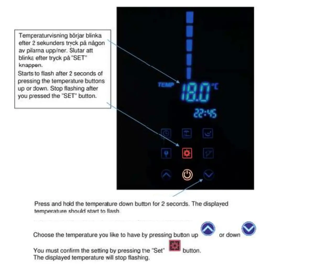 INDOL 300A+ Boiler with Heat Pump - SET THE TEMPERATURE