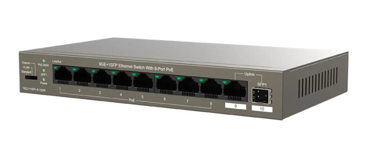Tenda Teg1110pf-8-102w Poe At Gigabit Switch 92w Installation Guide